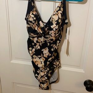 Calvin Klein sz 10 floral swimsuit
